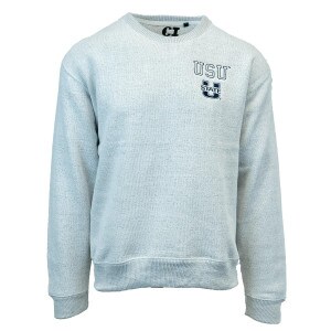 USU U-State Heathered Gray Crew Sweatshirt